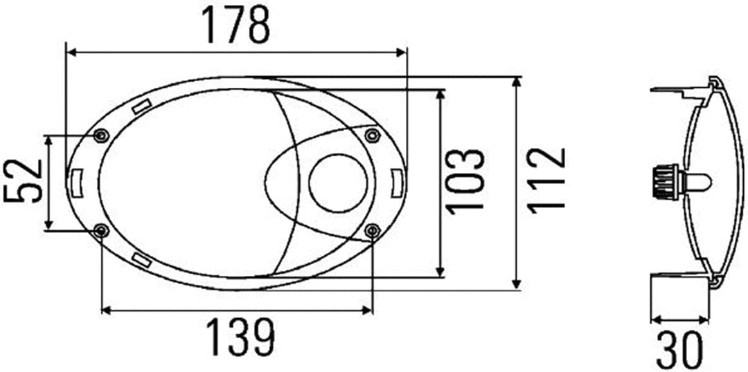 HELLA - Innenraumleuchte - Halogen - 12V - 5W - W5W - Einbau/Schraubanschluss - Lichtscheibenfarbe:
