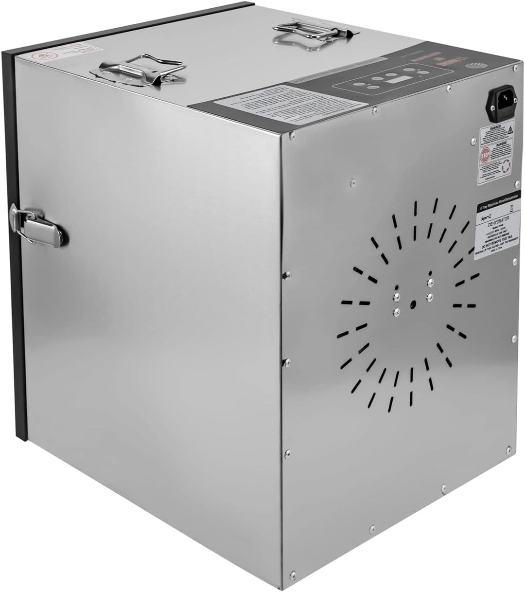 Dörrautomat Edelstahl mit 12 Edelstahlgitter, 800W Dehydrator Food mit 30-80℃ Temperaturregelung & 2