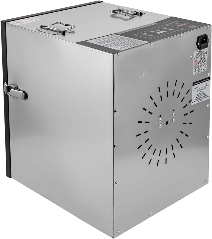 Dörrautomat Edelstahl mit 12 Edelstahlgitter, 800W Dehydrator Food mit 30-80℃ Temperaturregelung & 2