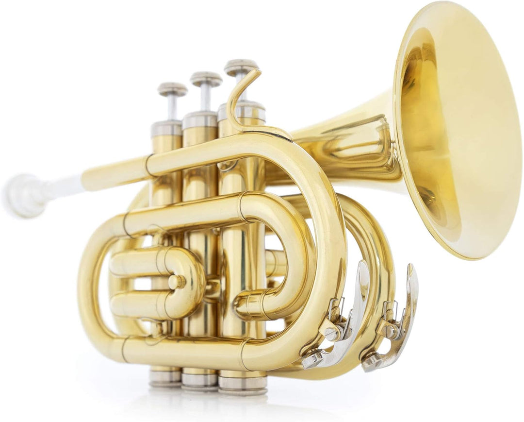 Classic Cantabile Brass TT-500 Bb-Taschentrompete Messing - Trompete im Taschenformat - Messing lack