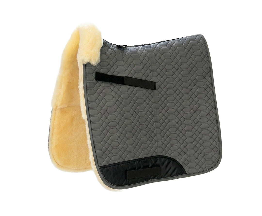 Engel Reitsport Lammfell Schabracke Fully Lined SCHABRA2-D-GRA-MED Stoff grau Fell med. Dressur (D)