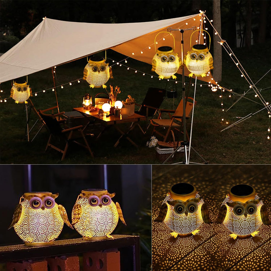 2 Stück Solarleuchten Garten im Freien LED Solar Laterne Hängend Outdoor IP44 Wasserdicht Solarlampe
