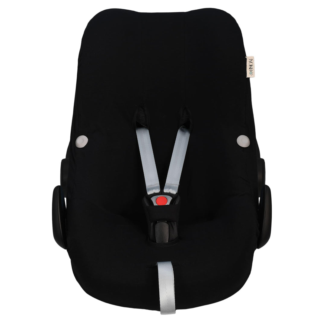 JYOKO KIDS Bezug für Autositz kompatibel mit Pebble Maxi Cosi Pebble Pro I-Size, aus Baumwolle (Blac
