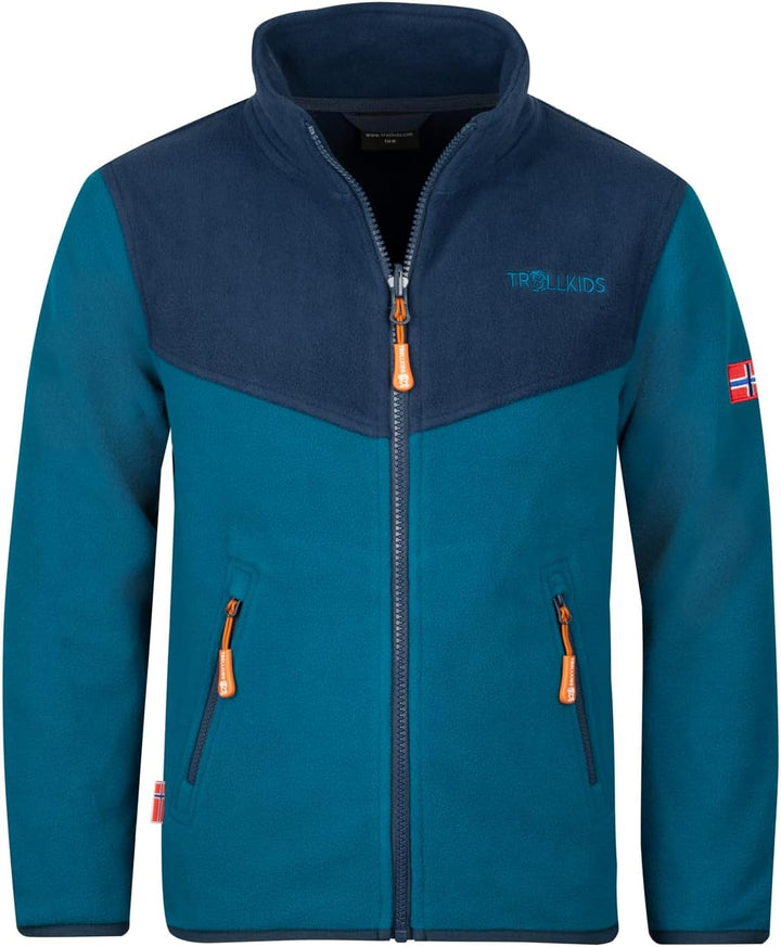 Trollkids Kinder Bryggen wasserdichte Winddichte 3in1 Jacke 104 Dunkelblau/Nachtblau/Zimt, 104 Dunke