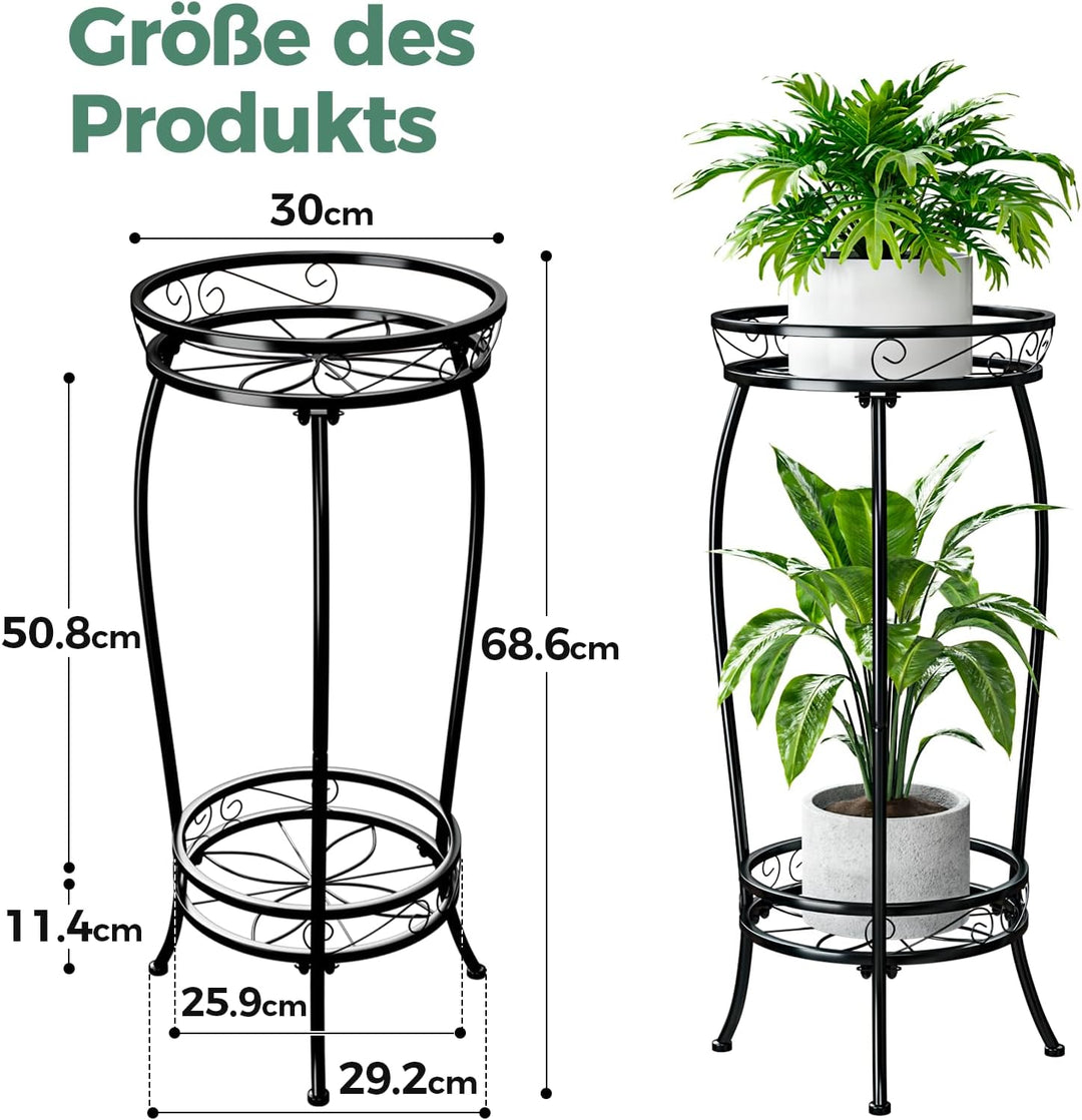 Bamworld Blumenständer Metall Pflanzenständer Blumenhocker Schwarz Hoc – techstudio.ch