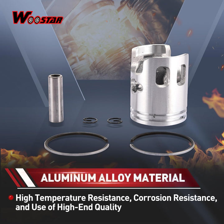 WOOSTAR 40mm Kolbenring Ersatz für 2 Takt 49ccm 50ccm 1994-2015 PW50 Y-Zinger Jog Moped Roller Dirt