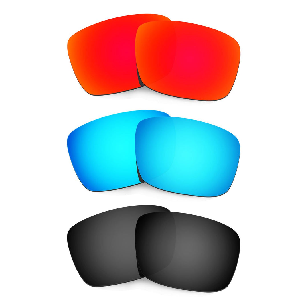 HKUCO Plus Mens Replacement Lenses For Oakley Fuel Cell Sunglasses Red/Blue/Black Polarized