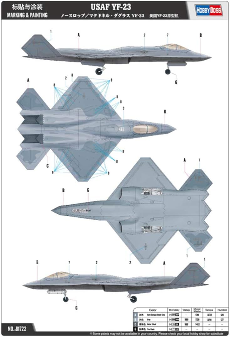 Hobby Boss 81722 Modellbausatz US YF-23 Prototype