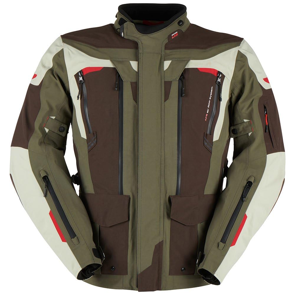 Furygan Men's Voyager 3C Motorradjacke, Kaffee-Perlmutt-Khaki, M