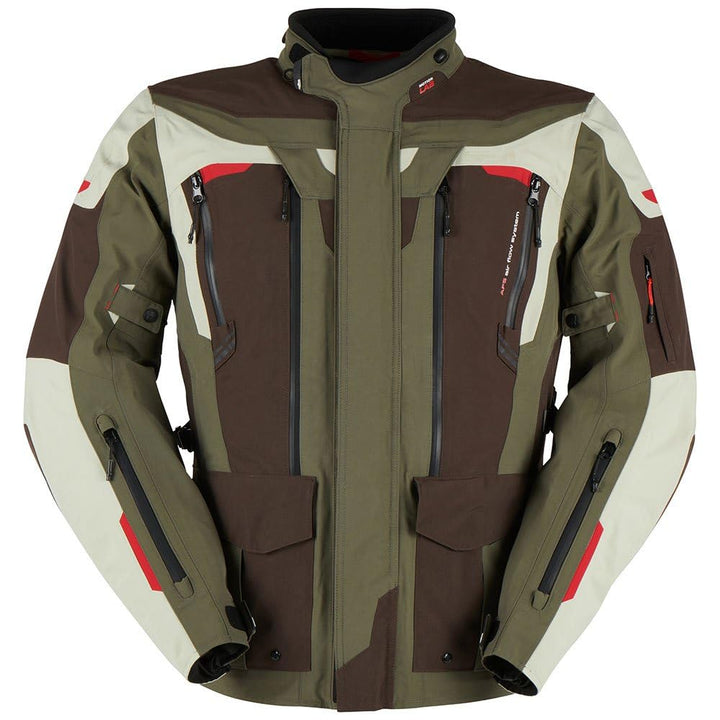 Furygan Men's Voyager 3C Motorradjacke, Kaffee-Perlmutt-Khaki, M