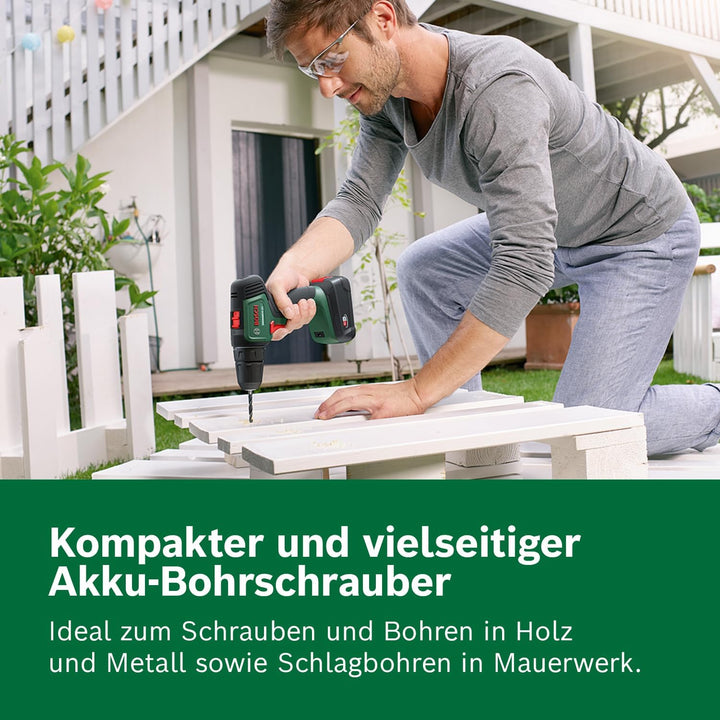 Bosch Home and Garden Bosch Akkuschrauber UniversalDrill 18V (1 Akku, 18 Volt System, im Koffer) Set