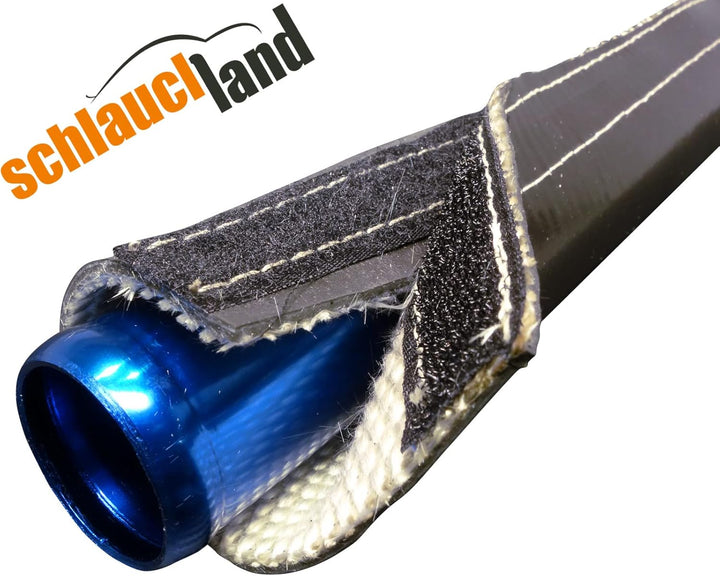 1m Silikon-Titan Hitzeschutzschlauch ID-Ø 10mm Klettverschluss schwarz | VIELE LÄNGEN & GRÖSSEN 10-1