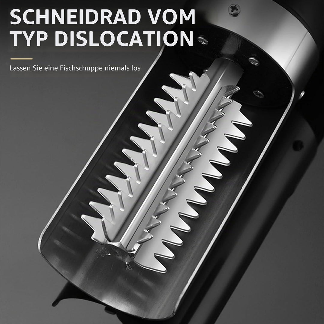 Elektrischer Fischschuppen Edelstahl Fischschupper mit USB Wiederaufladbare&amp;Schutz Abdeckung, Profi