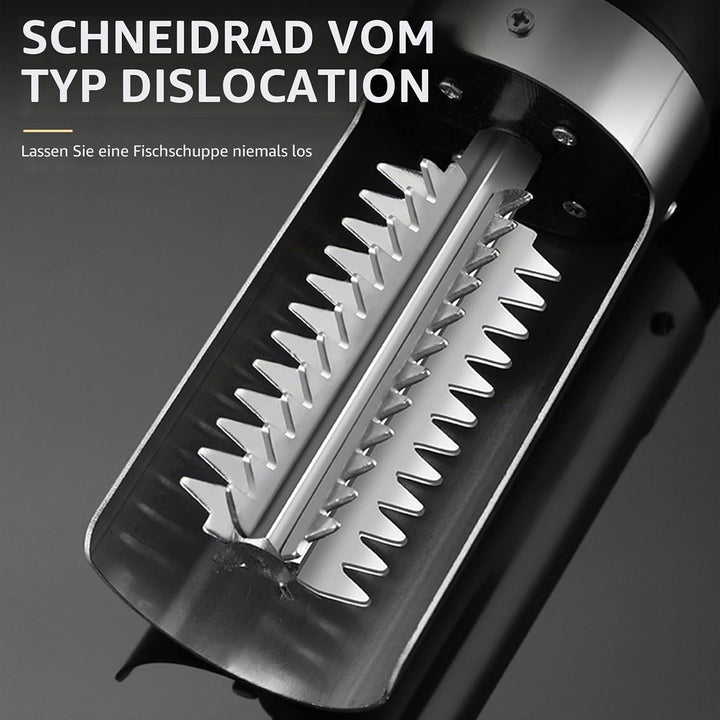Elektrischer Fischschuppen Edelstahl Fischschupper mit USB Wiederaufladbare&amp;Schutz Abdeckung, Profi