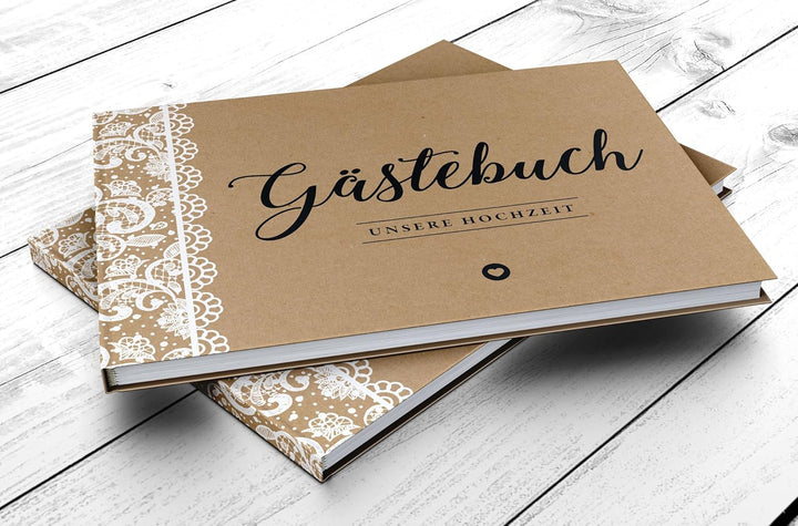 Gästebuch Hochzeit – Vintage Spitzen – Hochzeitsalbum Hochzeitsbuch Hochzeitsgästebuch (Vintage Spit