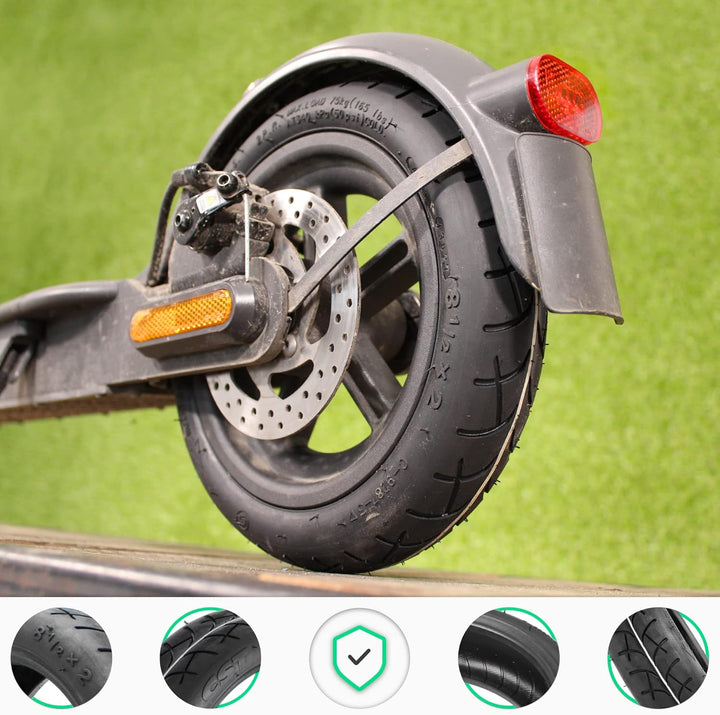 MOOVMOOV E-Scooter V3 Reifen 8 1/2 x 2 - Kompatibel mit Elektrorollern, wie Dualtron Mini Scooter -