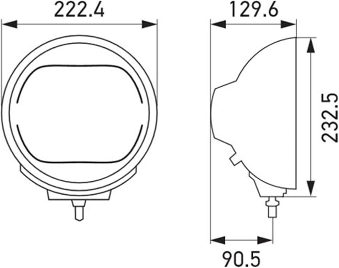 HELLA - LED-Fernscheinwerfer - Luminator LED - ECE-R7/ECE-R10/EMC/ECE-R112/E24 5919/E1 8 - 1F8 016 5