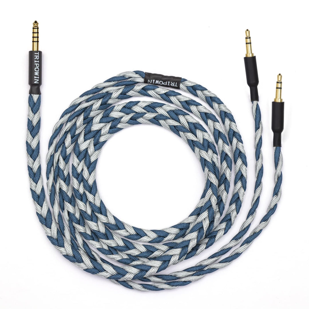 LINSOUL Tripowin GranVia Upgraded OFC hohe Reinheit Kopfhörer Audio Ersatzkabel, Dual 3.5mm Stecker
