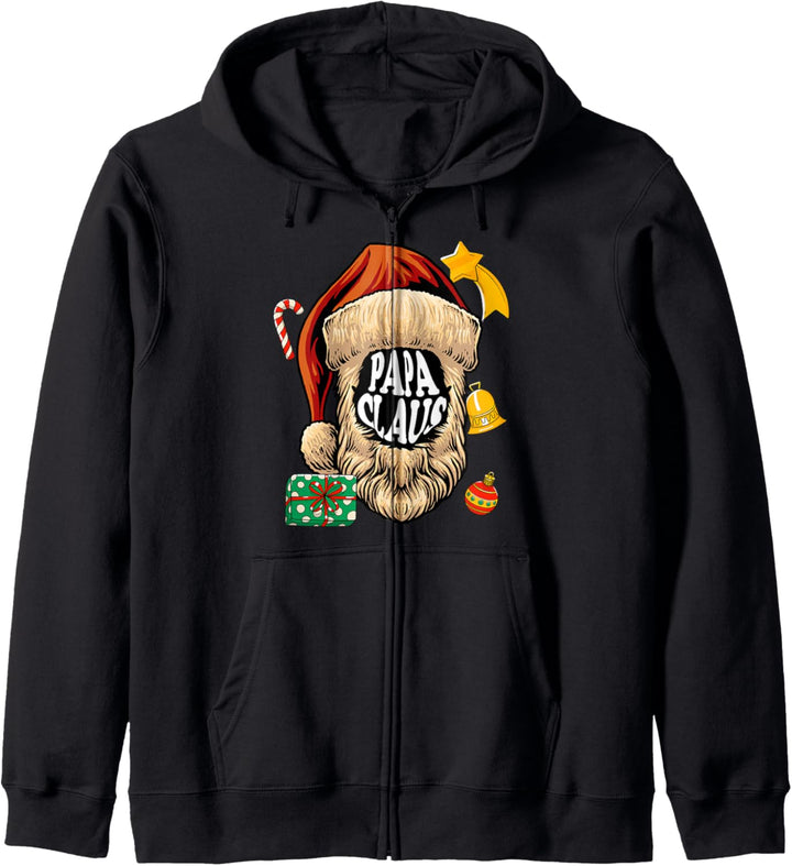Bart Papa Claus - Santa Pyjama Familie Weihnachten Kapuzenjacke