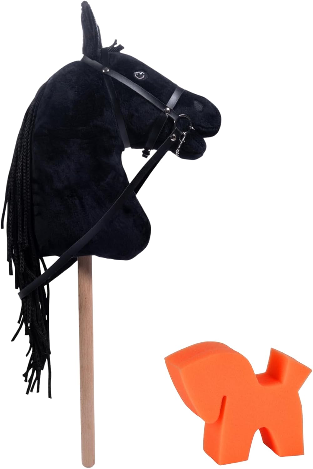 RL24 HKM - Hobby Horse Bobby inkl MagicBrush | Steckenpferd mit Trense | Spielpferd aus Plüsch mit H