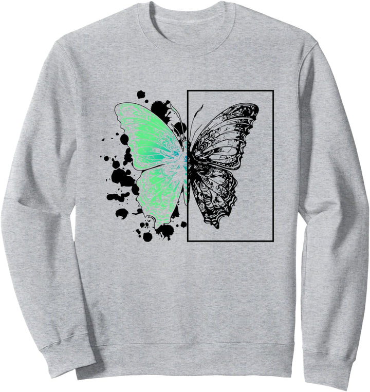 Buntes Schmetterling-Design, Natur-Wildtier-Design Sweatshirt