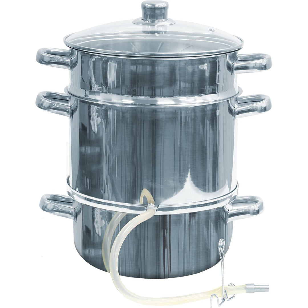 PROFI INDUKTION DAMPFENTSAFTER Ø26 ENTSAFTER 40 cm !! EDELSTAHL SAFTPRESSE DAMPFGARER KOCHTOPF 8SN