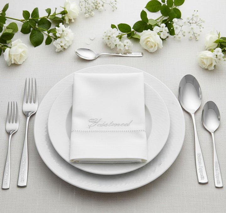 Personalisiert Besteck Set für Erwachsene,Essbesteck mit Gravur,Edelstahl Messer Gabel Löffel Set Sp