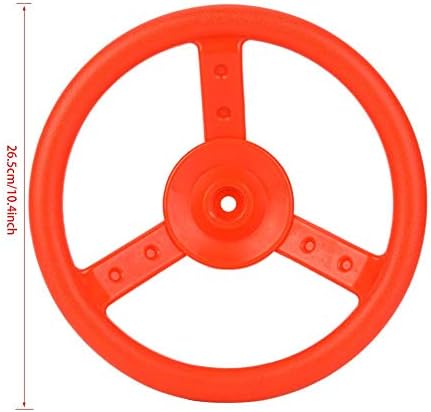 Dilwe Swingset Lenkrad, Kunststoff Outdoor Kids Lenkrad Befestigung Spielplatz Schaukel Set rot, rot