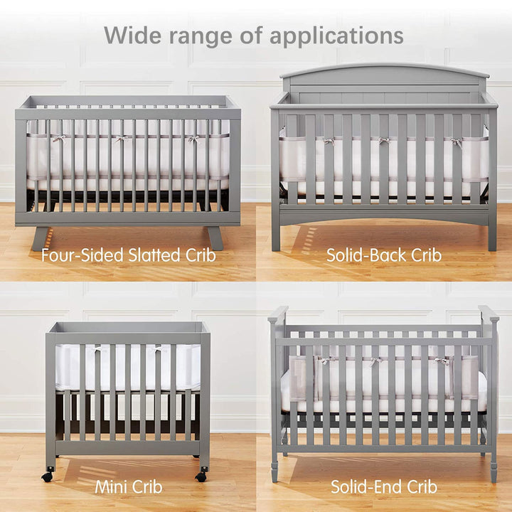 Bettumrandung Babybett,Baby Nestchen Bettumrandung,Kopfumrandung Babybett,Babybett Atmungsaktiver Ko