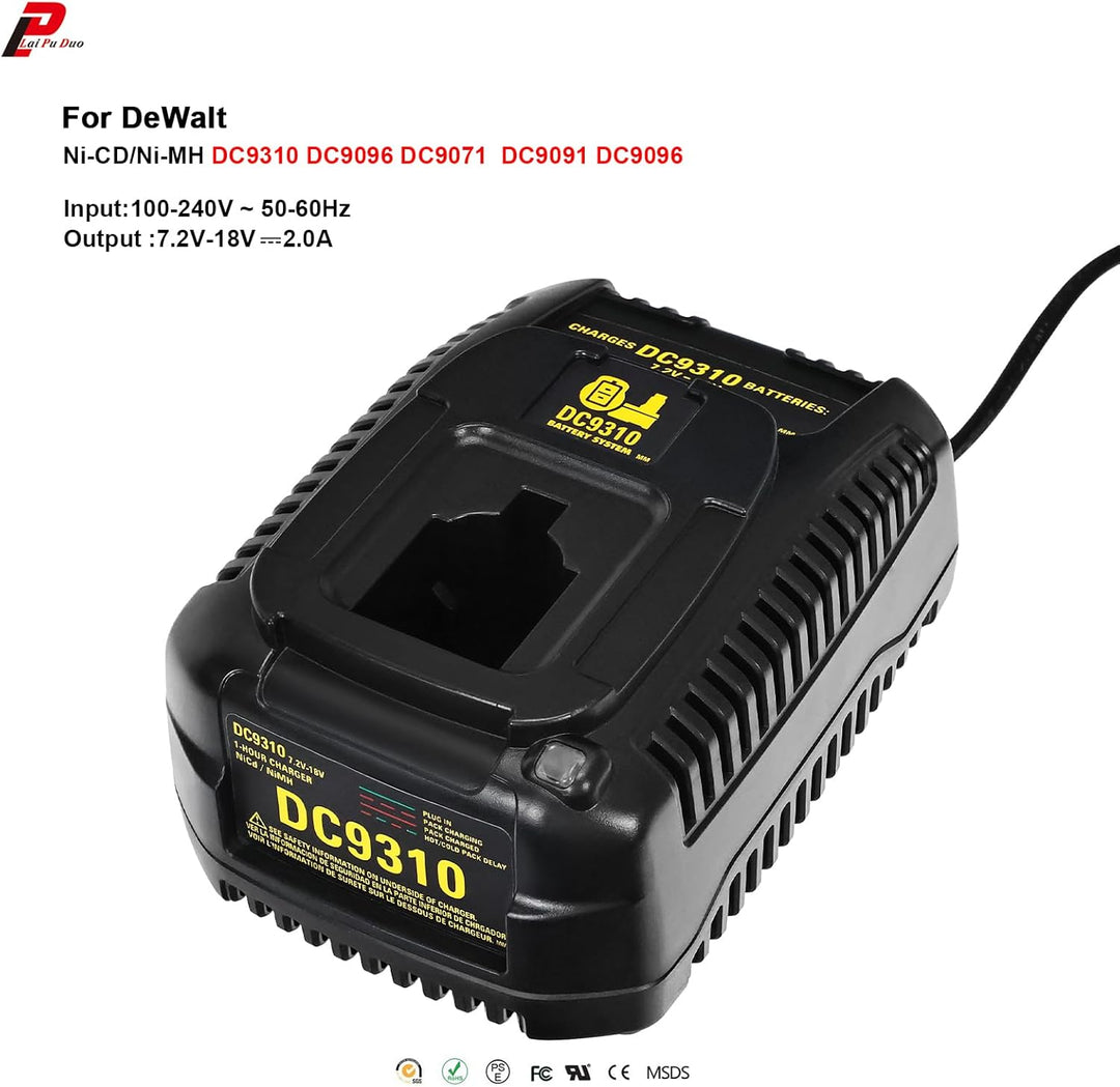 Akku-Schnellladegerät/Akkuladegerät Für Dewalt DC9310 Ladegerät 7.2V-18V NI-CD NI-MH DW9057 DC9071 D