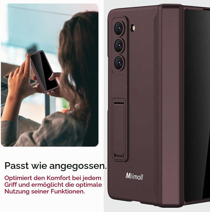 Miimall Kompatibel mit Samsung Galaxy Z Fold 6 Hülle mit Displayschutz Anti-Peeping+Magnetischer Sch