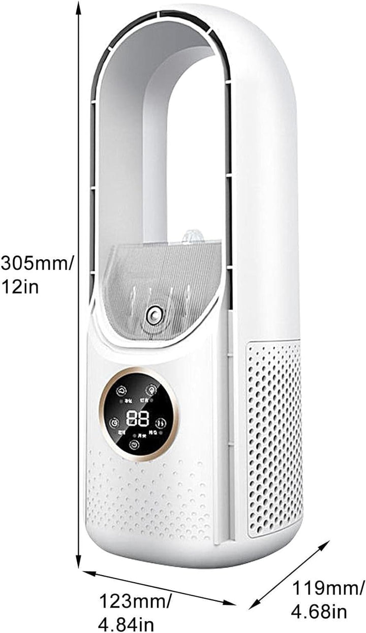 Lamellenloser Ventilator mit 6 Geschwindigkeitsstufen und Timerfunktion, USB-Multifunktionssteuerung