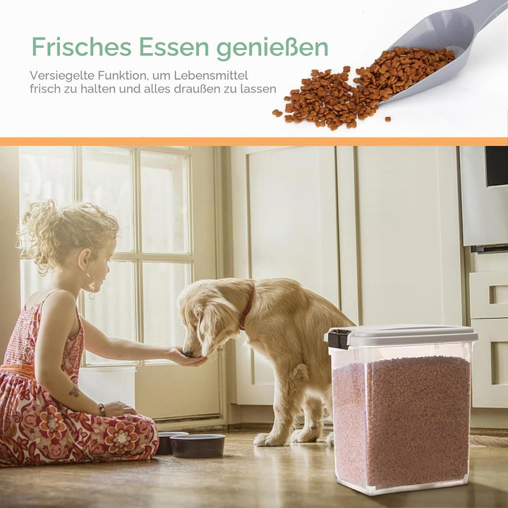 Nobleza - Futterbehälter für Haustiere, 20 L, für Haustiere, Lebensmittelbox mit Rädern, Klappdeckel