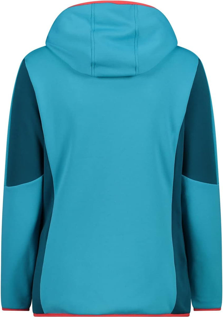 CMP Damen Stretch-fleecejacke für Damen mit Fester Kapuze JACKET 34 Lagune, 34 Lagune