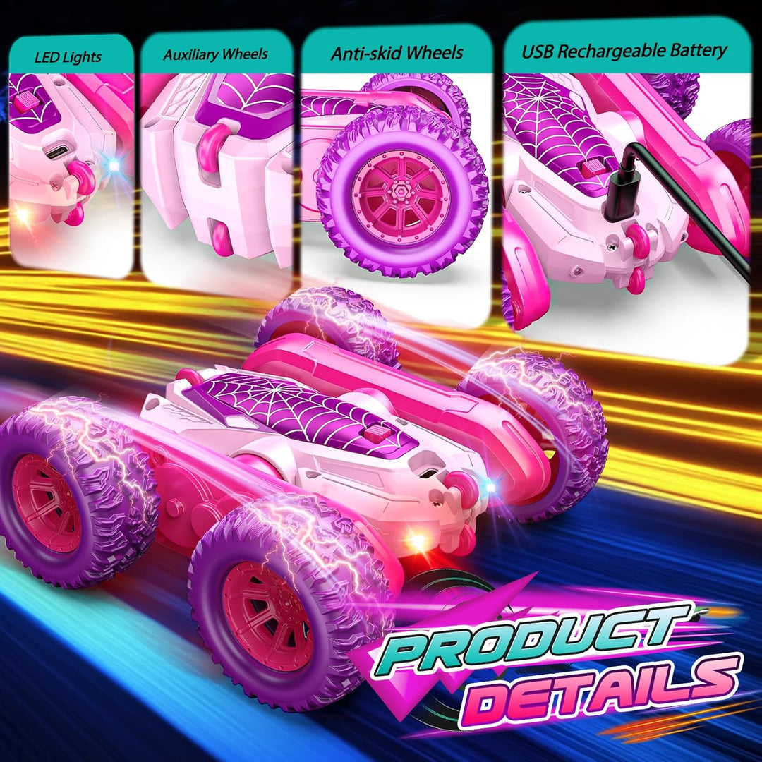 Dreamlandia Geschenk Mädchen 3-10 Jahre, 2.4Ghz 4WD Ferngesteuertes Auto Spielzeug RC Auto, Osterges
