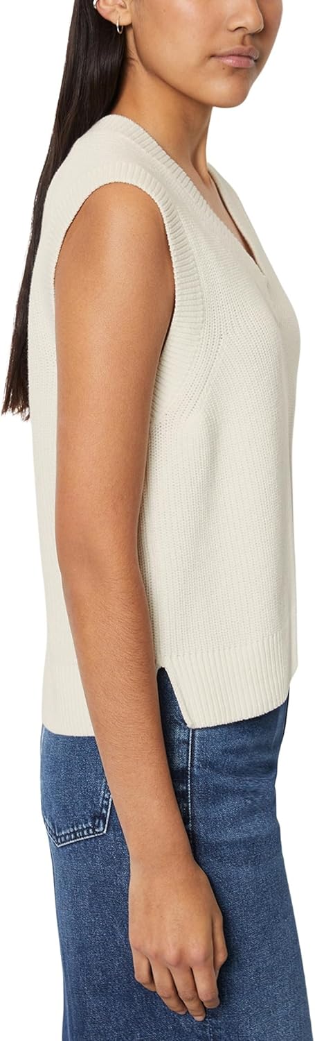 Marc OߴPolo Denim Damen Pullunder aus Bio-Baumwolle ärmellos, Silky White