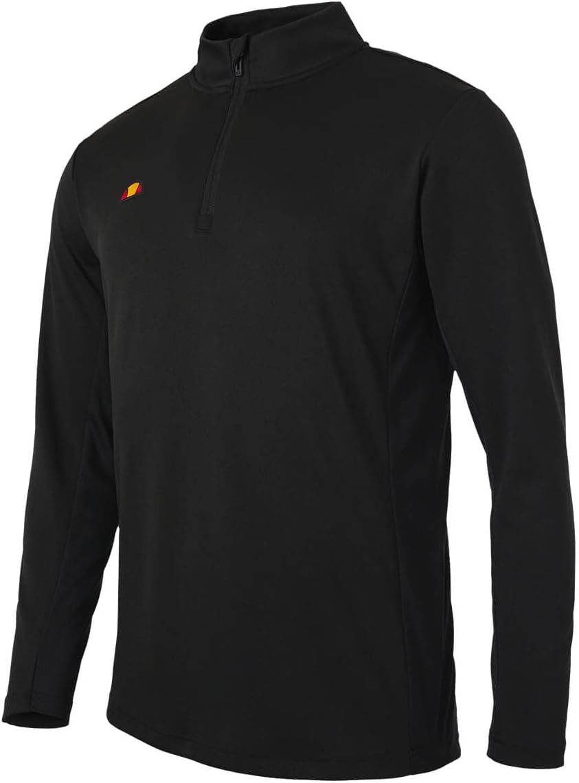 Ellesse Herren Rolbi Anti-Odour-Feuchtigkeitsdocht 1/2 Zip-Golf-Pullover L Schwarz, L Schwarz