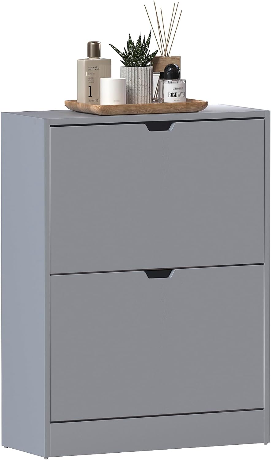 Vida Designs Schuhschrank, Grau, 80H x 60W x 24D, Grau