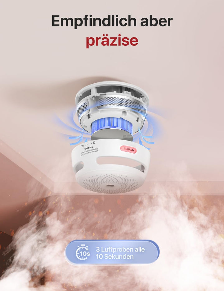 X-Sense Rauchmelder Mini Feuermelder mit 10 Jahren Batterielaufzeit, TÜV und EN14604 Zertifizierter