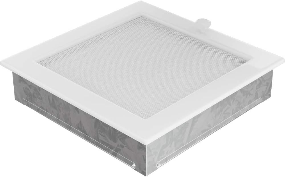 Kratki Lüftungsgitter Kamingitter 22cm x 22cm Weiss mit Jalousien 22 x 22 cm Weiss, 22 x 22 cm Weiss