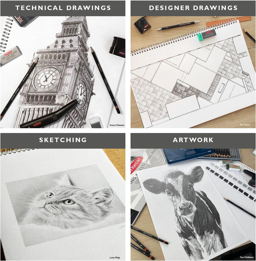 Derwent Graphik Bleistifte Set 24 Stück 24 Stück (1er Pack), 24 Stück (1er Pack)