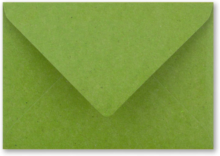 50x Vintage Briefumschläge in hellgrün (grün) DIN B6 125 x 178 mm Kraftpapier 120 g/m² Recycling Nas