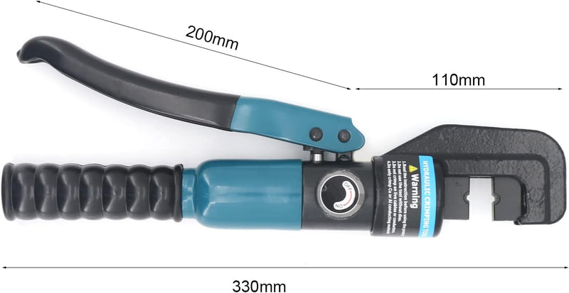 Yuhtech Hydraulische Crimpzange, Crimpzange 9 Stanzformen 4–70 mm² Kabelschuhe Zange Hydraulische Pr