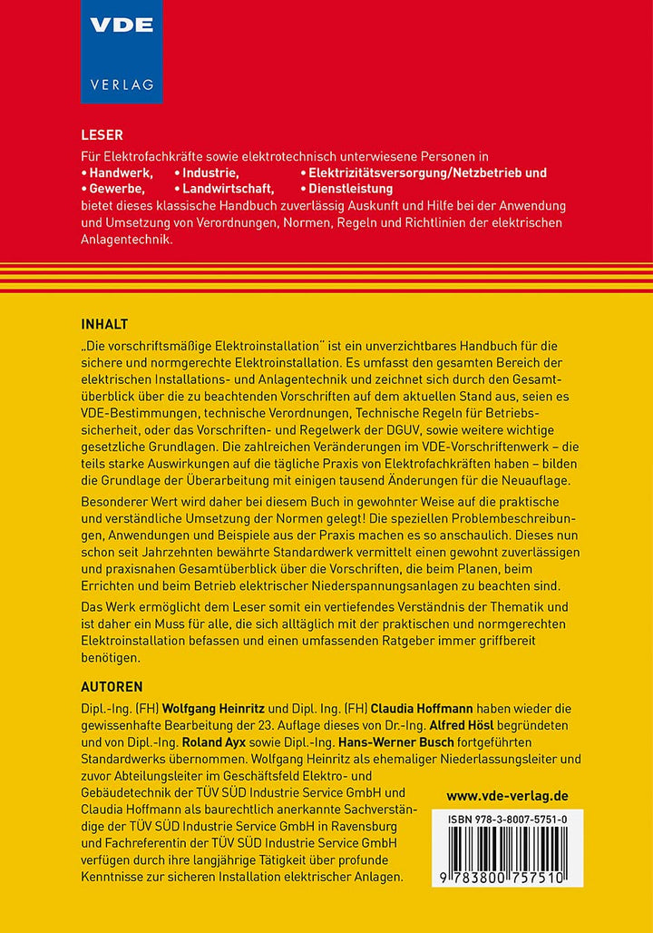 Die vorschriftsmässige Elektroinstallation: Wohnungsbau · Gewerbe · Industrie