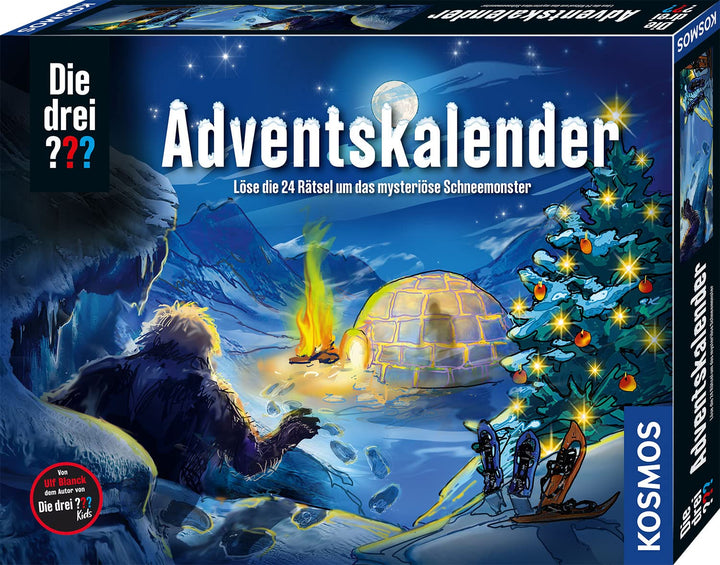 Kosmos 632533 Die DREI ??? Adventskalender 2023, Löse die 24 spannenden Rätsel um das mysteriöse Sch