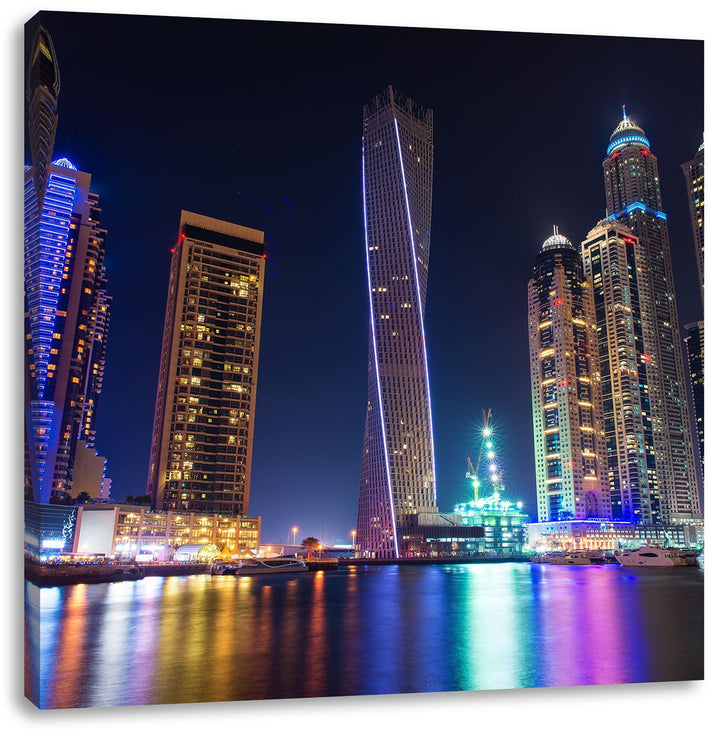 Dubai Burj al Arab, Format: 70x70 auf Leinwand, XXL riesige Bilder fertig gerahmt mit Keilrahmen, Ku