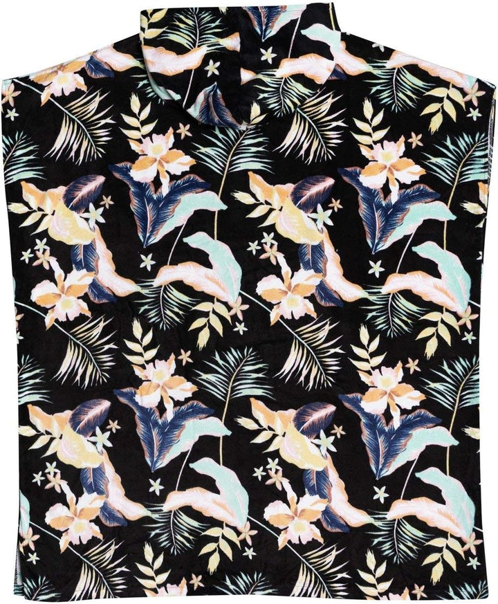 Roxy Stay Magical Printed - Surf-Poncho-Handtuch mit Kapuze für Frauen, Baumwolle,Schwarz Einheitsgr