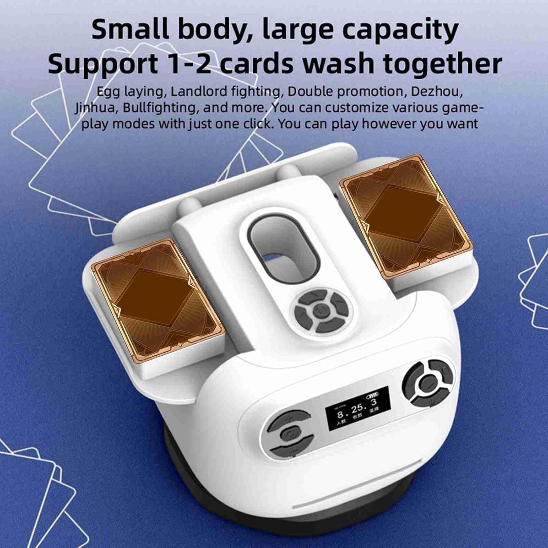 Automatische Karten-Mischung und Händler 2-in-1, 2 Deck 360 ° Rotierende Handelsmaschine, Support 8