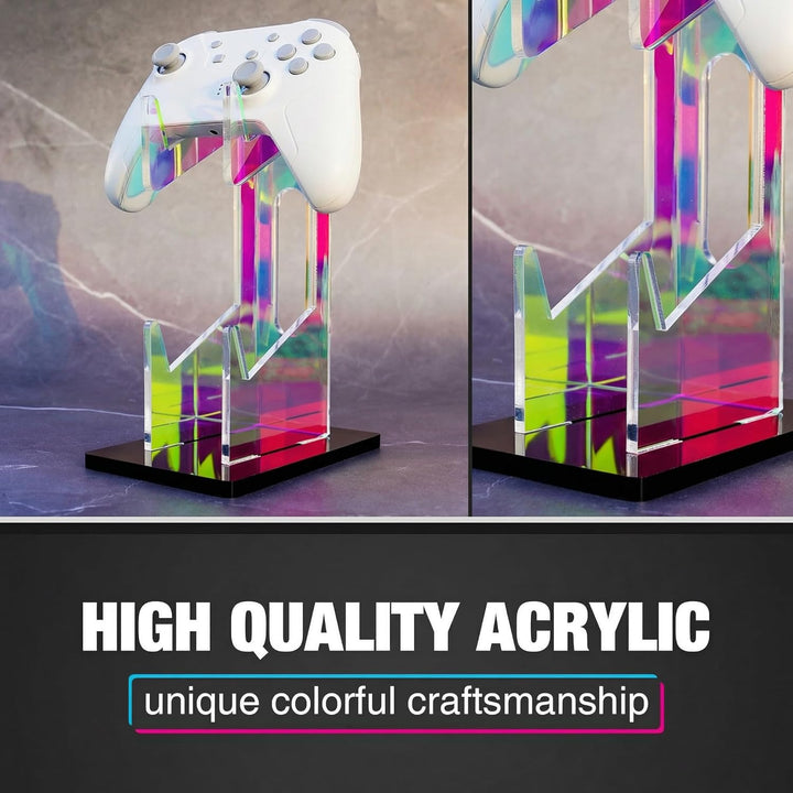 NiHome Irideszierender Acryl-2-Tier Universal Game Controller Headset Halter für PS5 Xbox ONE Switch