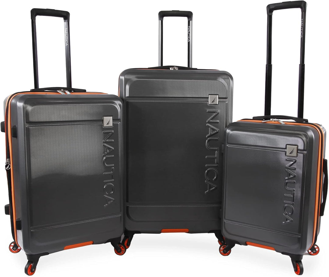 Nautica Roadie Hartschalengepäck-Set, 3-teilig Grau / Orange, Grau / Orange